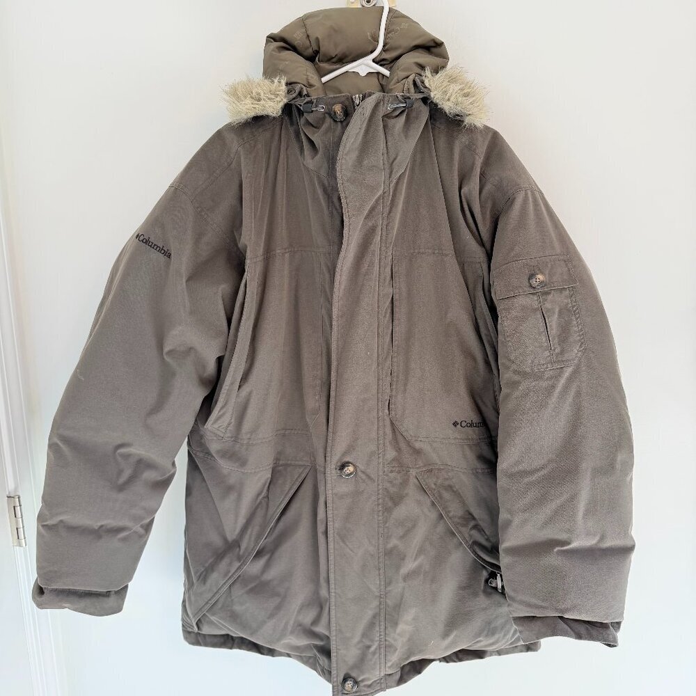 🧥❄️ Columbia Men’s Heavyweight Insulated Parka – Olive – Size L